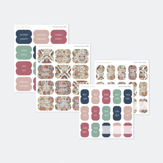 Planner Tabs | Heirloom Garden