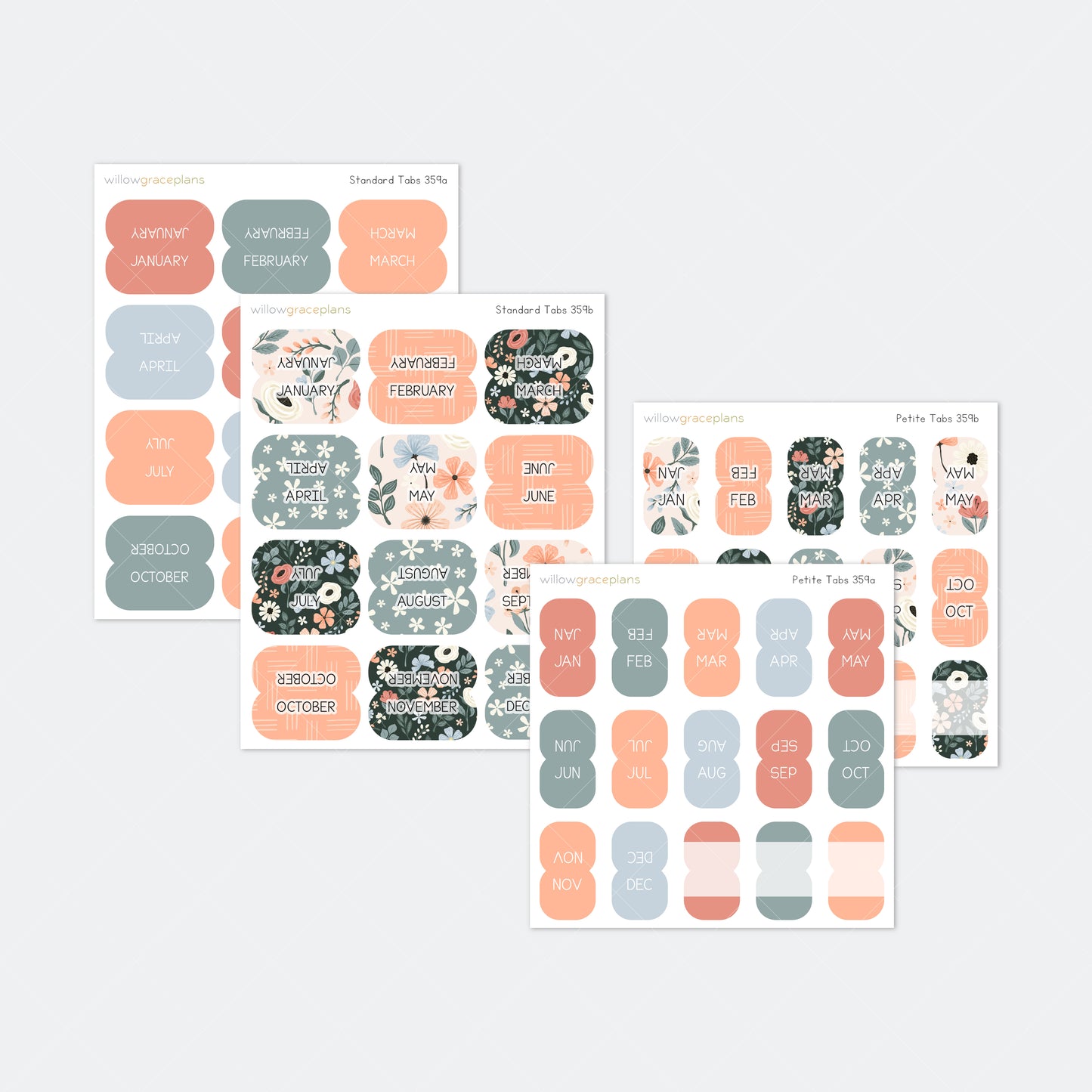 Planner Tabs | Antique Bloom