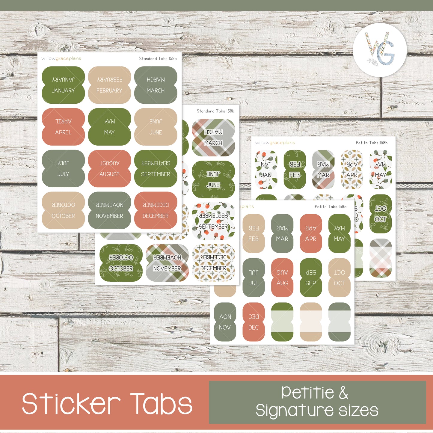 Planner Tabs | Woodland Holly