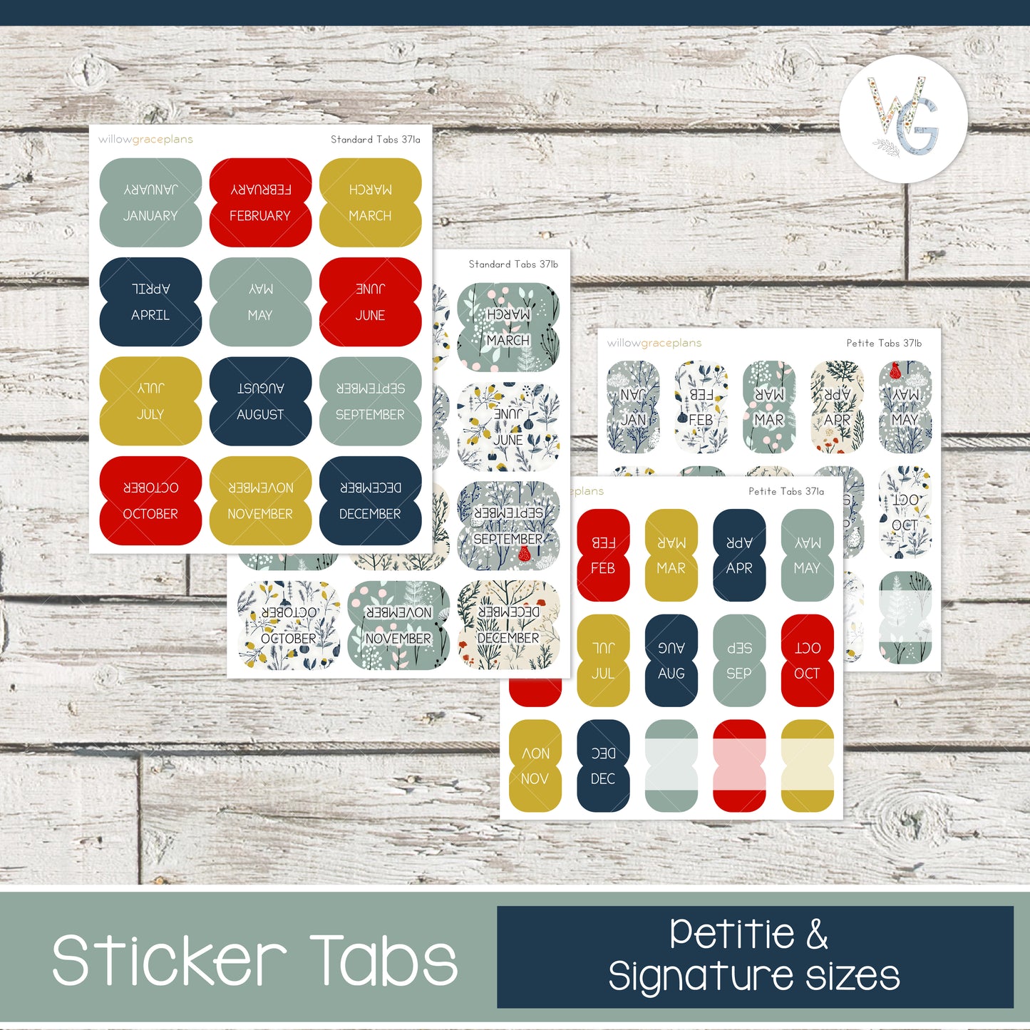 Planner Tabs | Winter Meadow