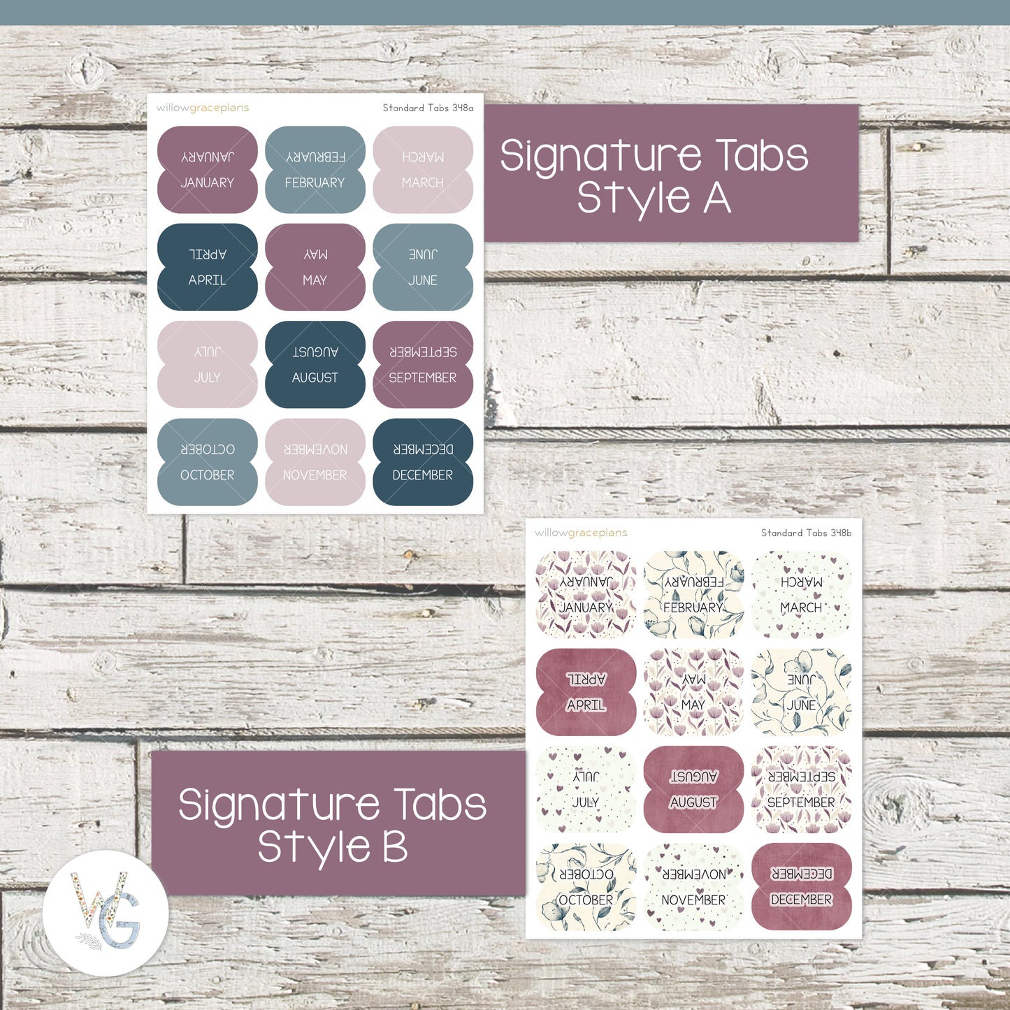 Planner Tabs | Winter Romance