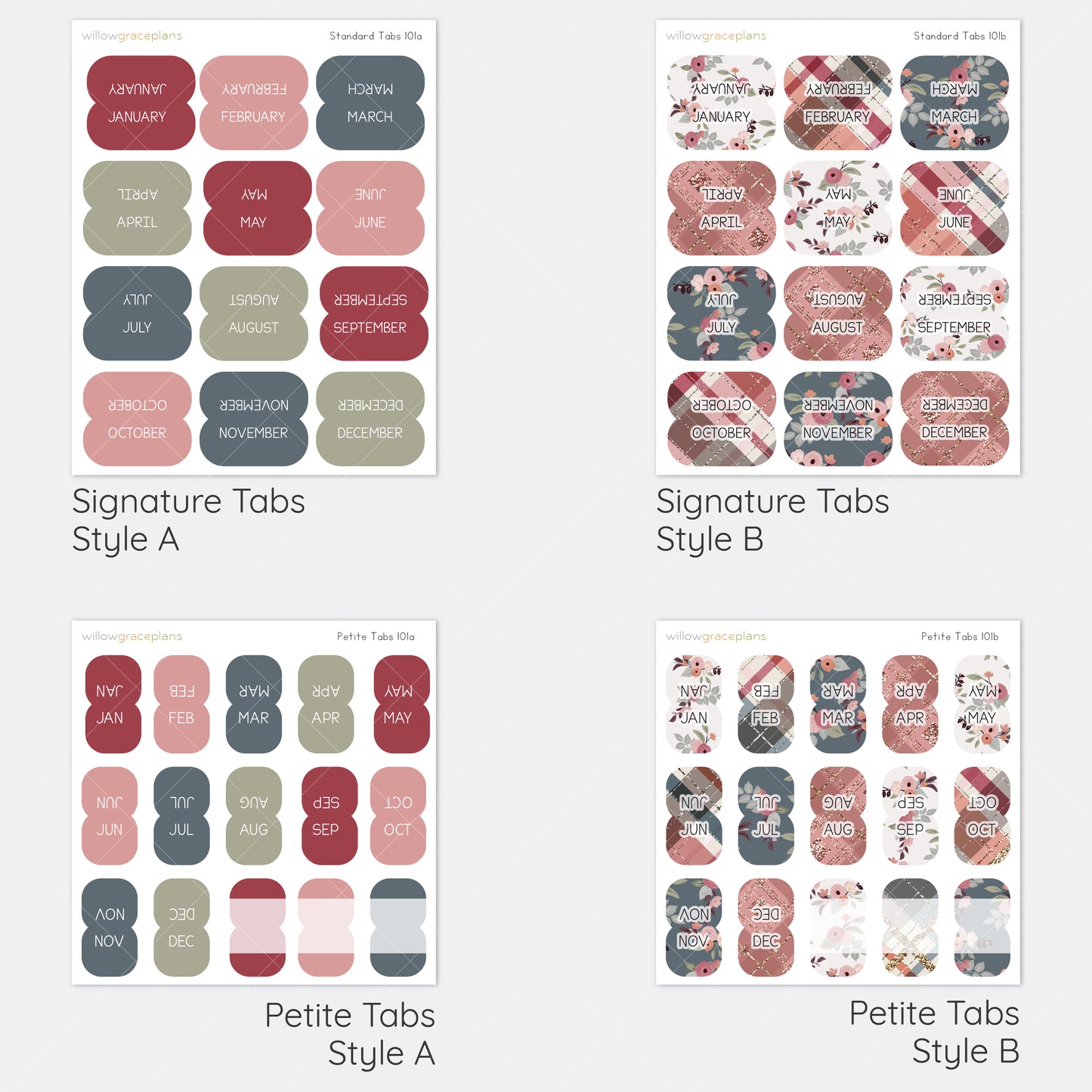 Planner Tabs | Rustic Bloom