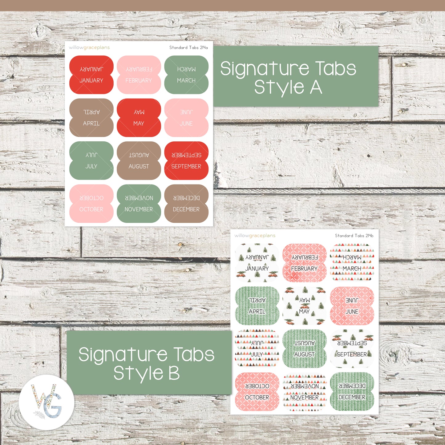Planner Tabs | Christmas Tree Farm