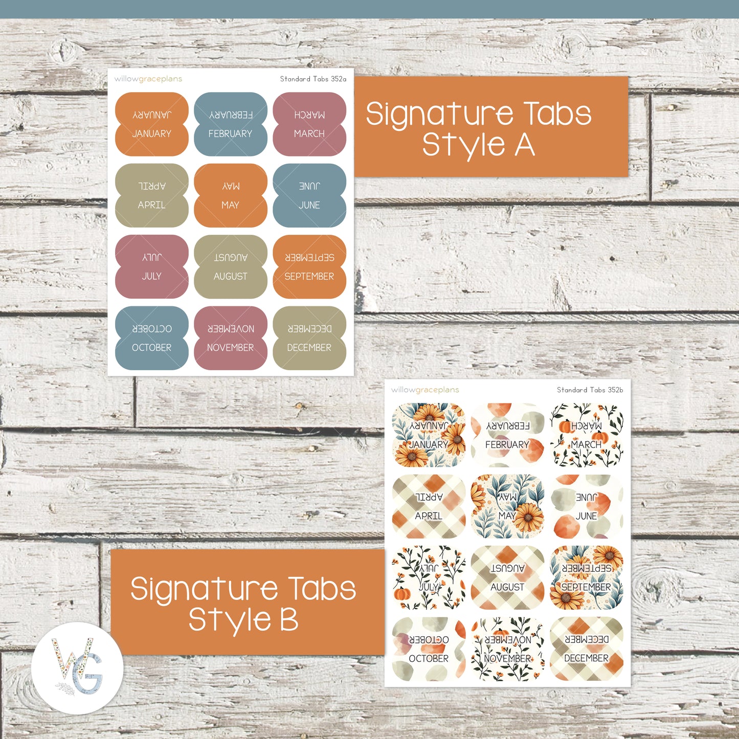 Planner Tabs | Sunflower Harvest