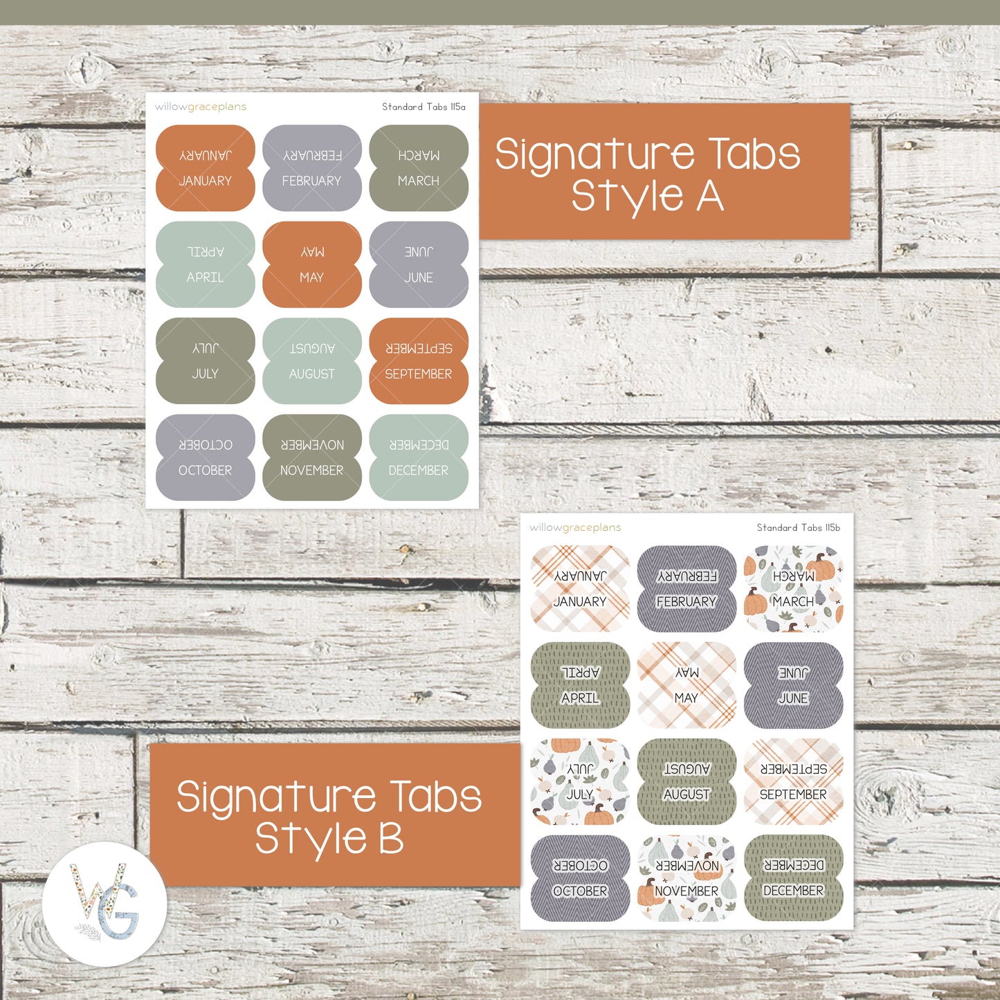 Sticker Tabs | Autumn Harvest