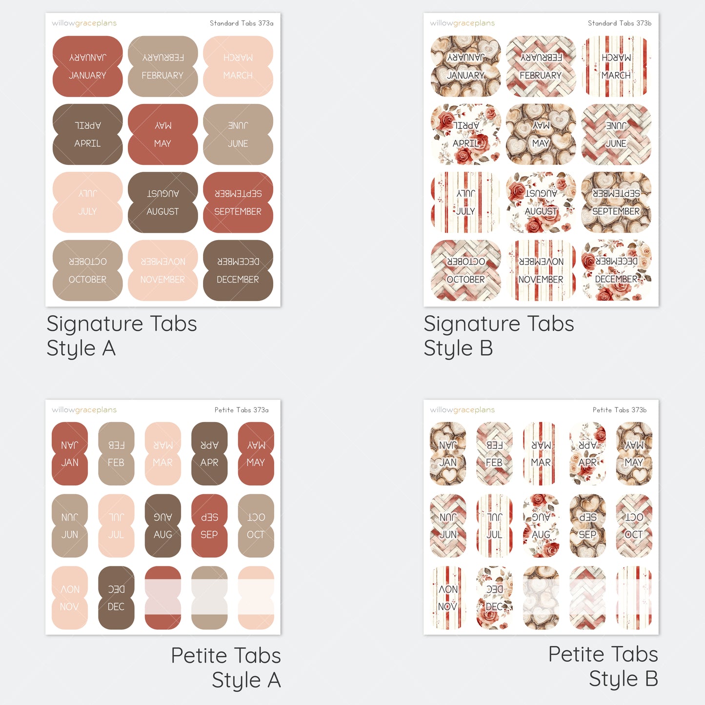 Planner Tabs | Rosewood Love