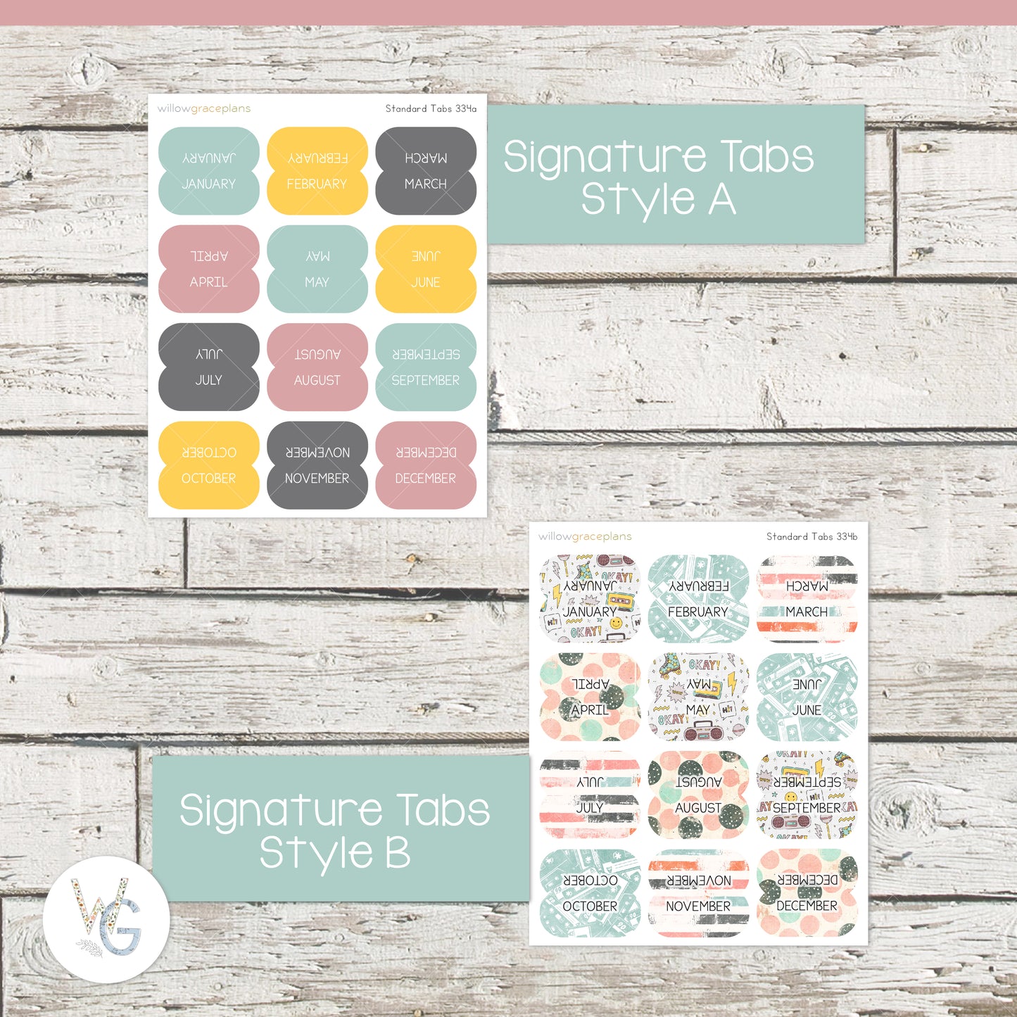 Planner Tabs | Retro Vibes