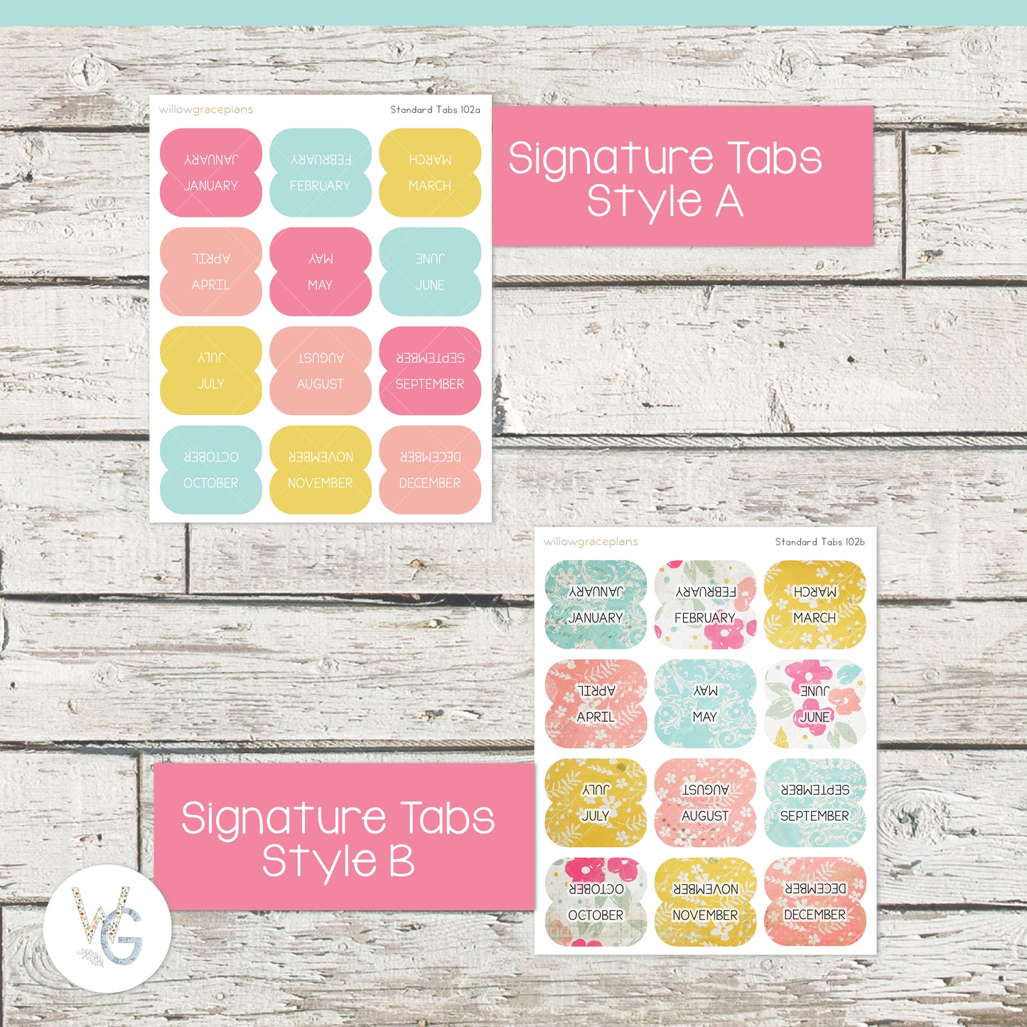 Planner Tabs | Spring Garden