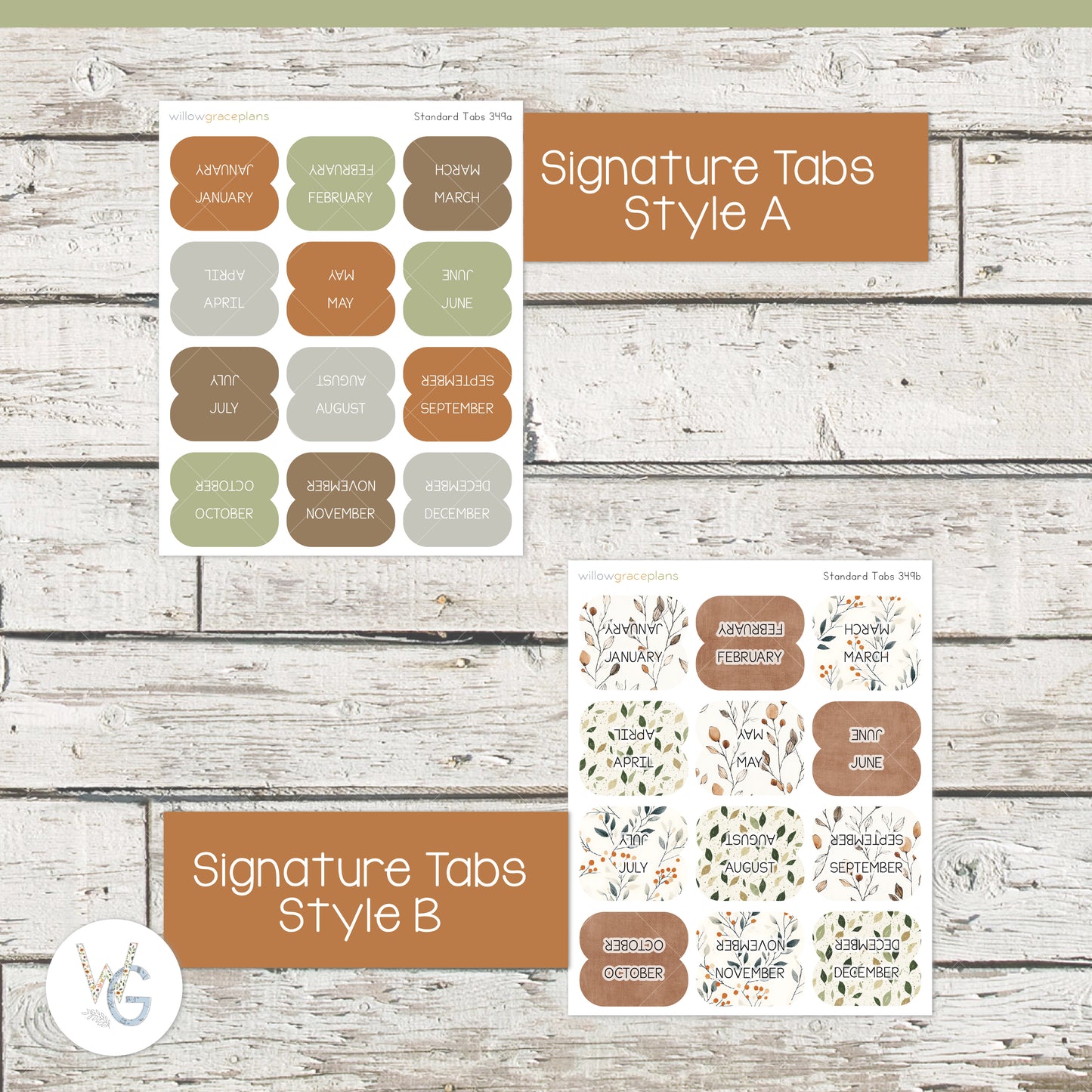 Planner Tabs | Autumn Leaves