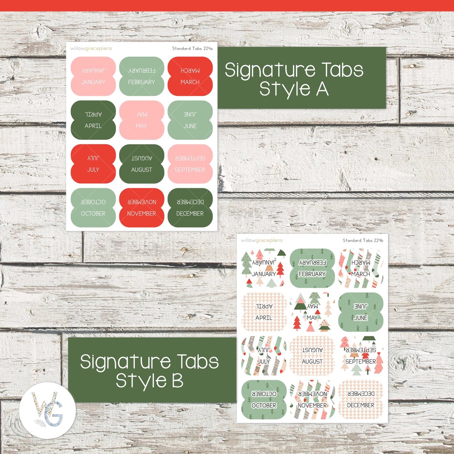 Planner Tabs | Merry & Bright