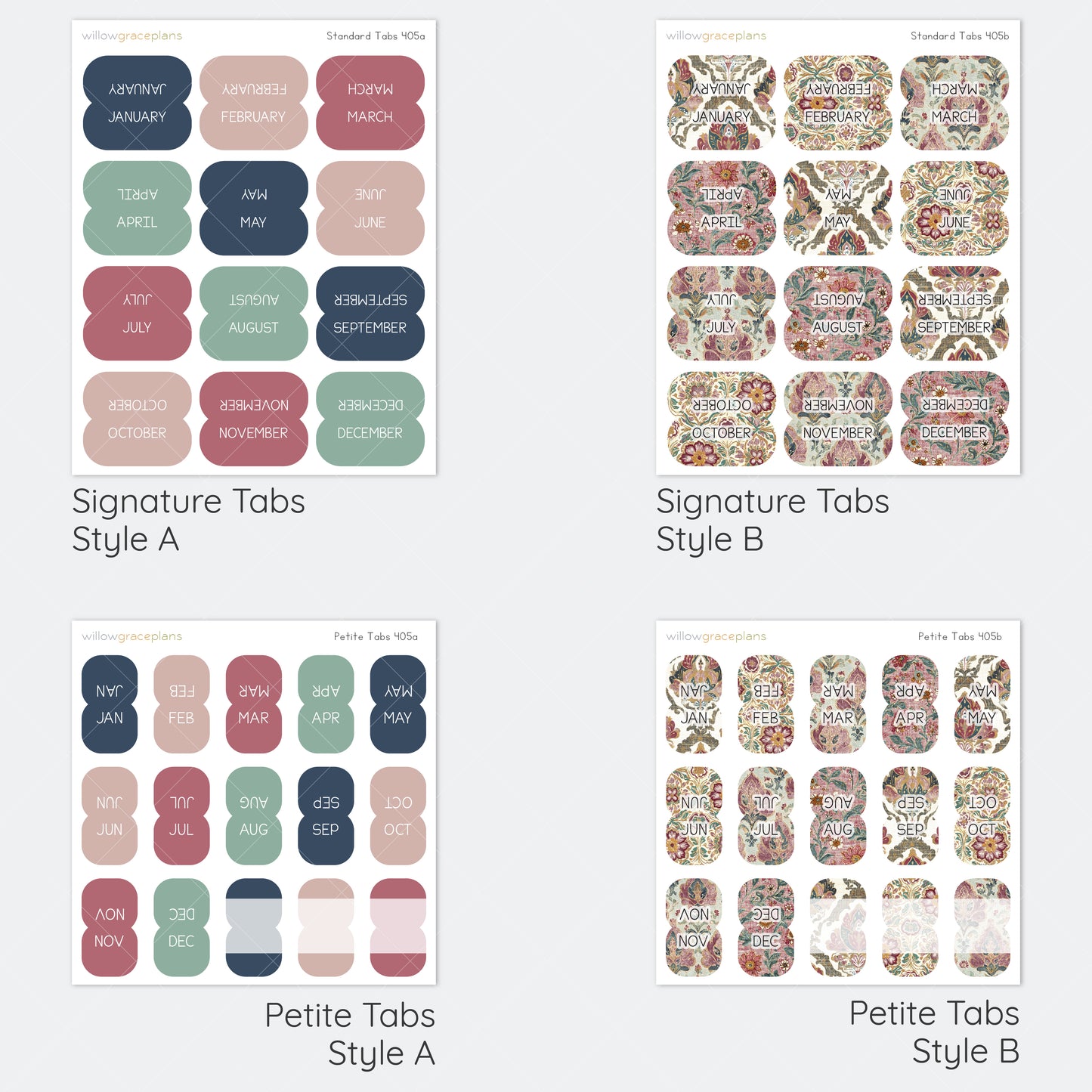 Planner Tabs | Heirloom Garden