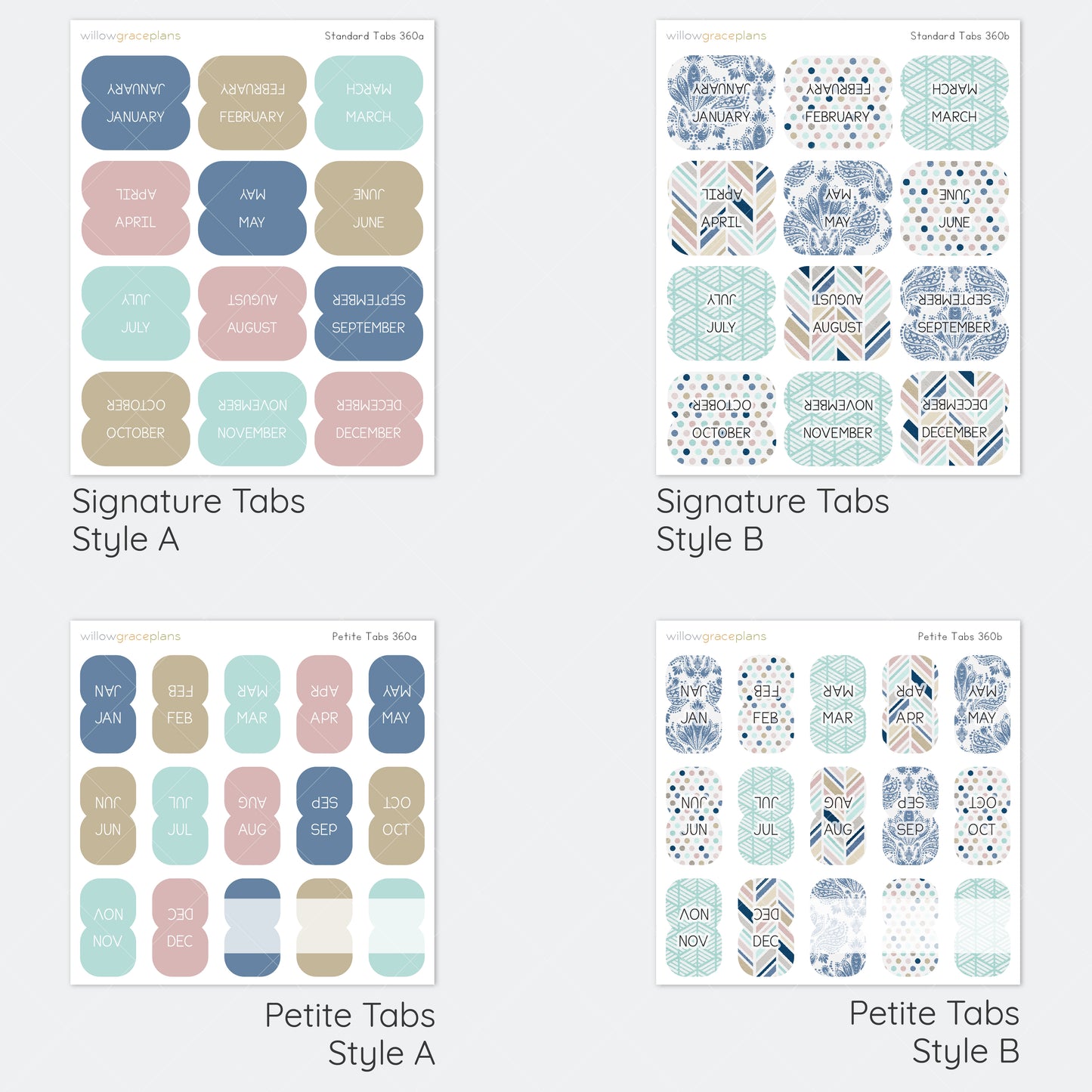 Planner Tabs | Blue Harbor