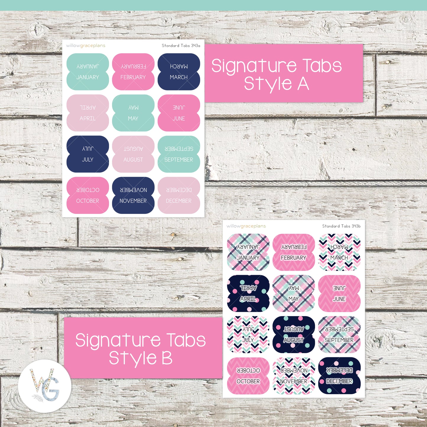 Planner Tabs | Preppy Pop