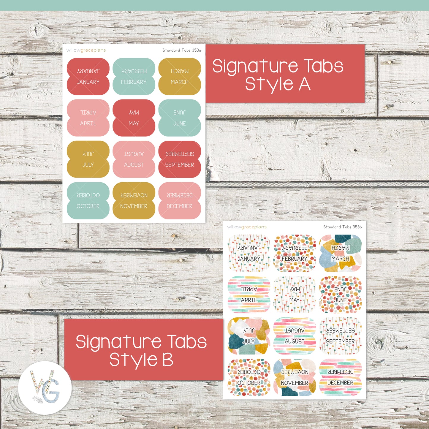 Planner Tabs | Confetti Garden