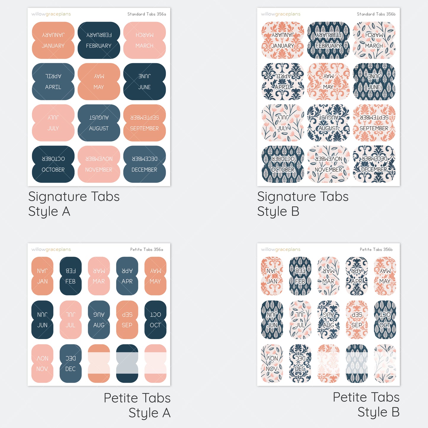 Planner Tabs | Petaled Print