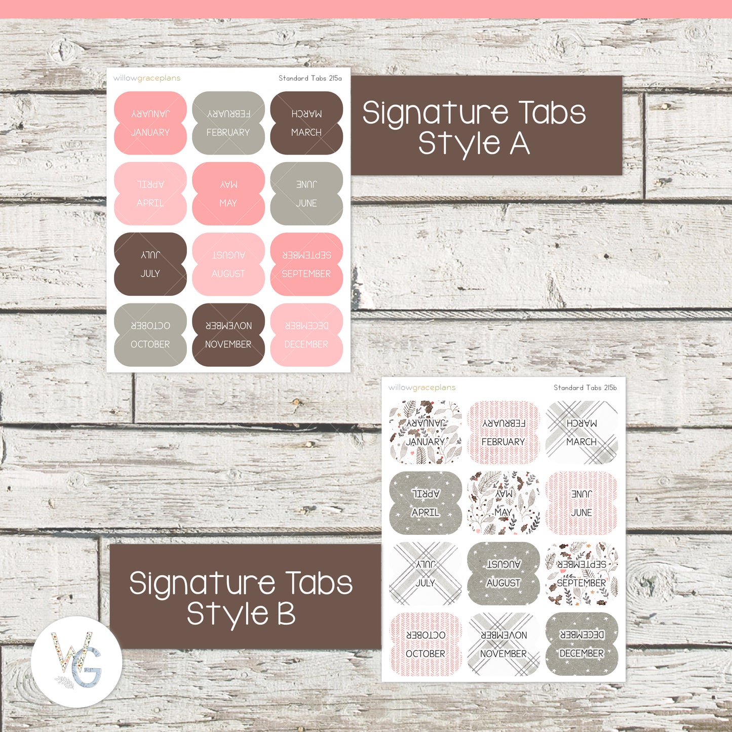 Planner Tabs | Winter Berry