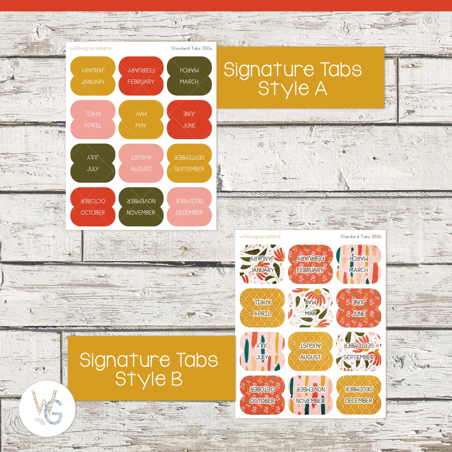 Planner Tabs | Sunny Blooms