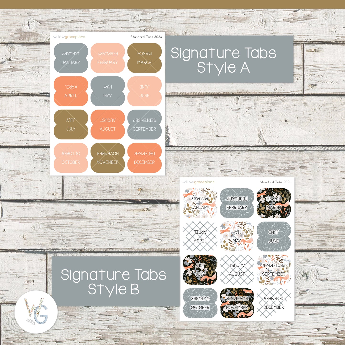 Planner Tabs | Fox Hallow