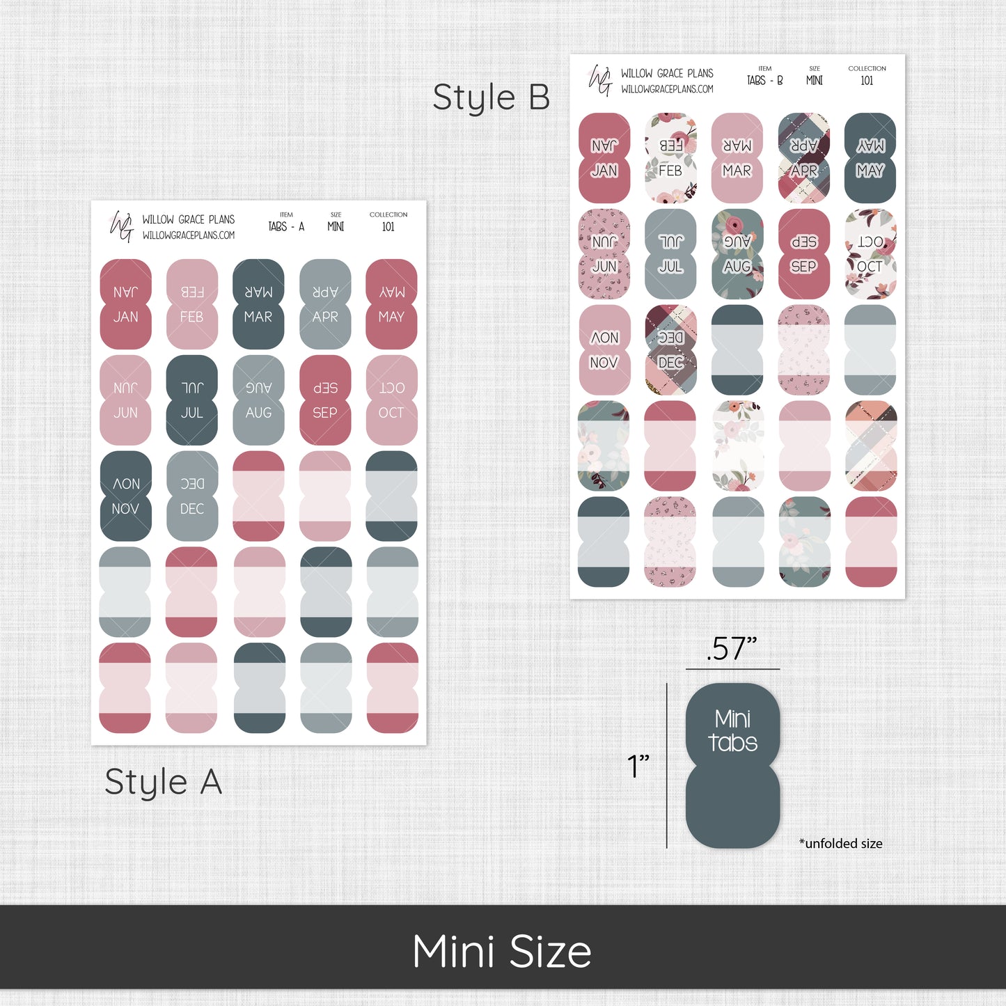 Monthly Sticker Tabs (101)