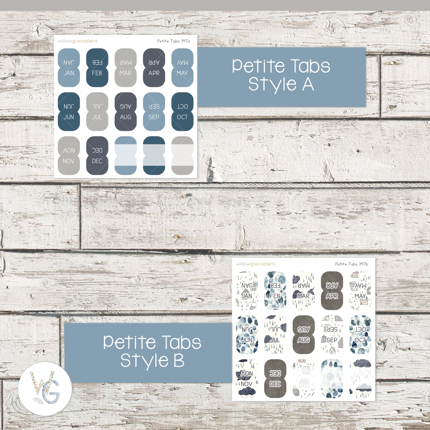 Planner Tabs | Rainy Day