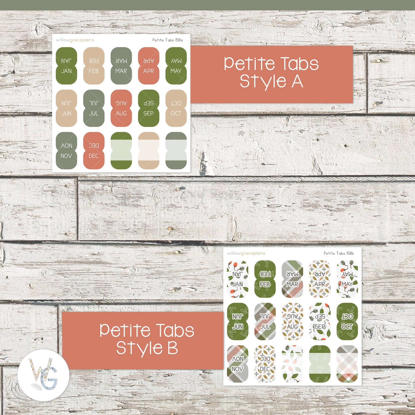 Planner Tabs | Woodland Holly