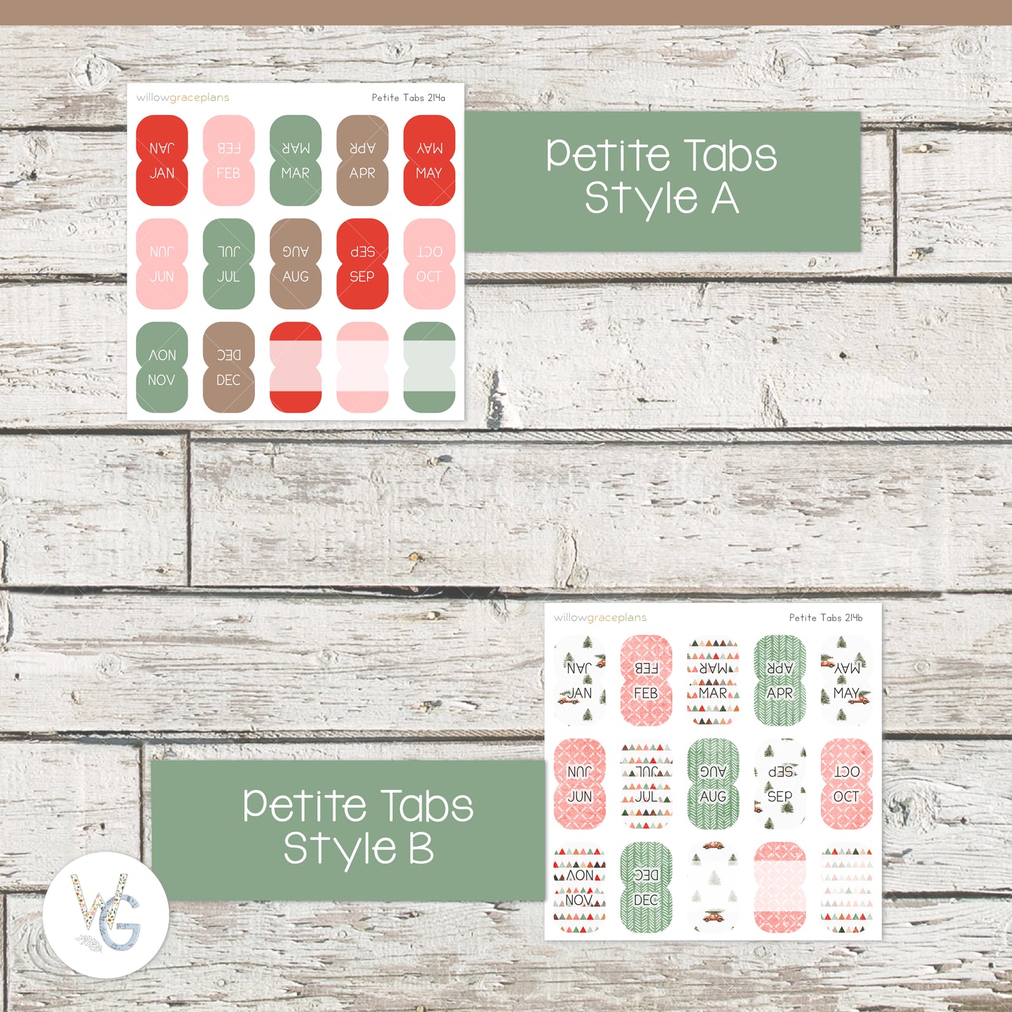 Planner Tabs | Christmas Tree Farm