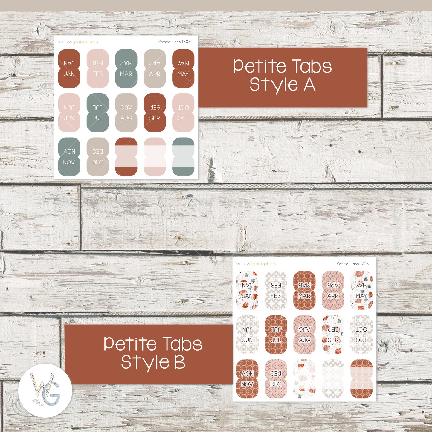 Planner Tabs | Dusty Blooms