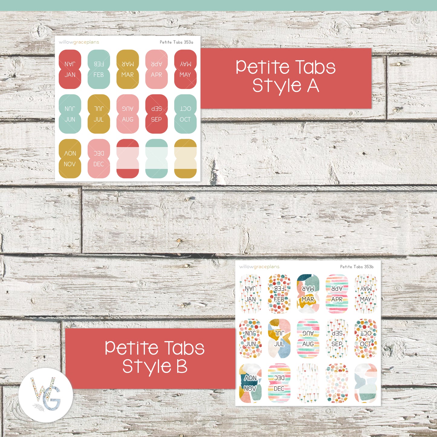 Planner Tabs | Confetti Garden