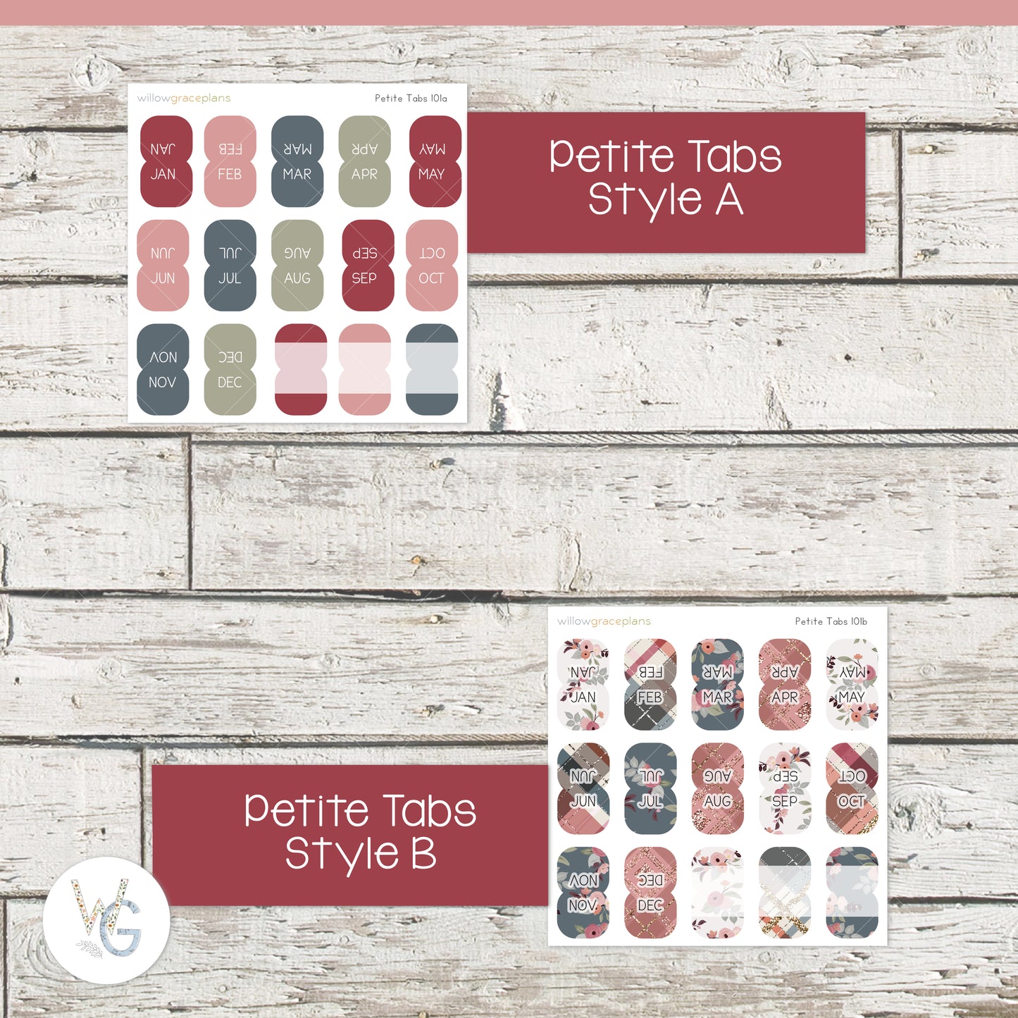 Planner Tabs | Rustic Bloom