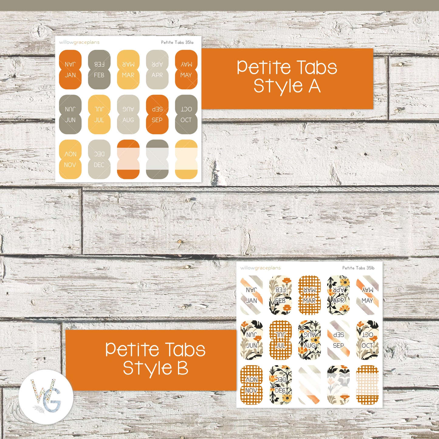 Planner Tabs | Golden Harvest