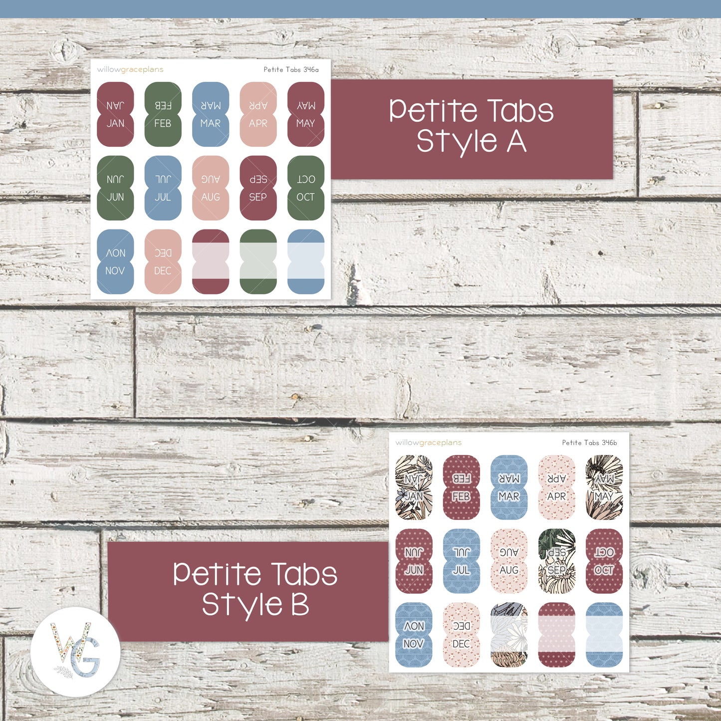 Planner Tabs | Vintage Botanicals