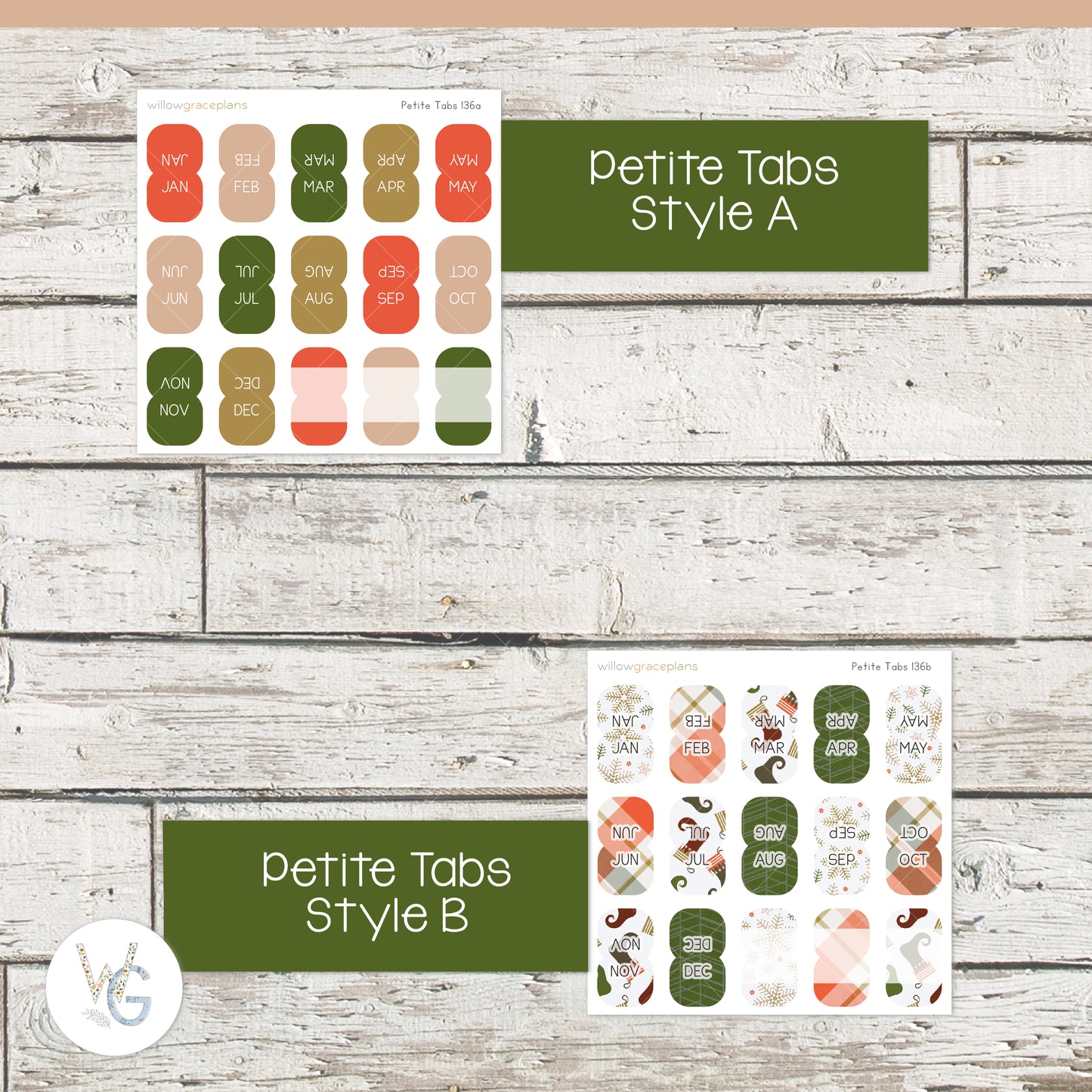 Planner Tabs | Cozy Christmas