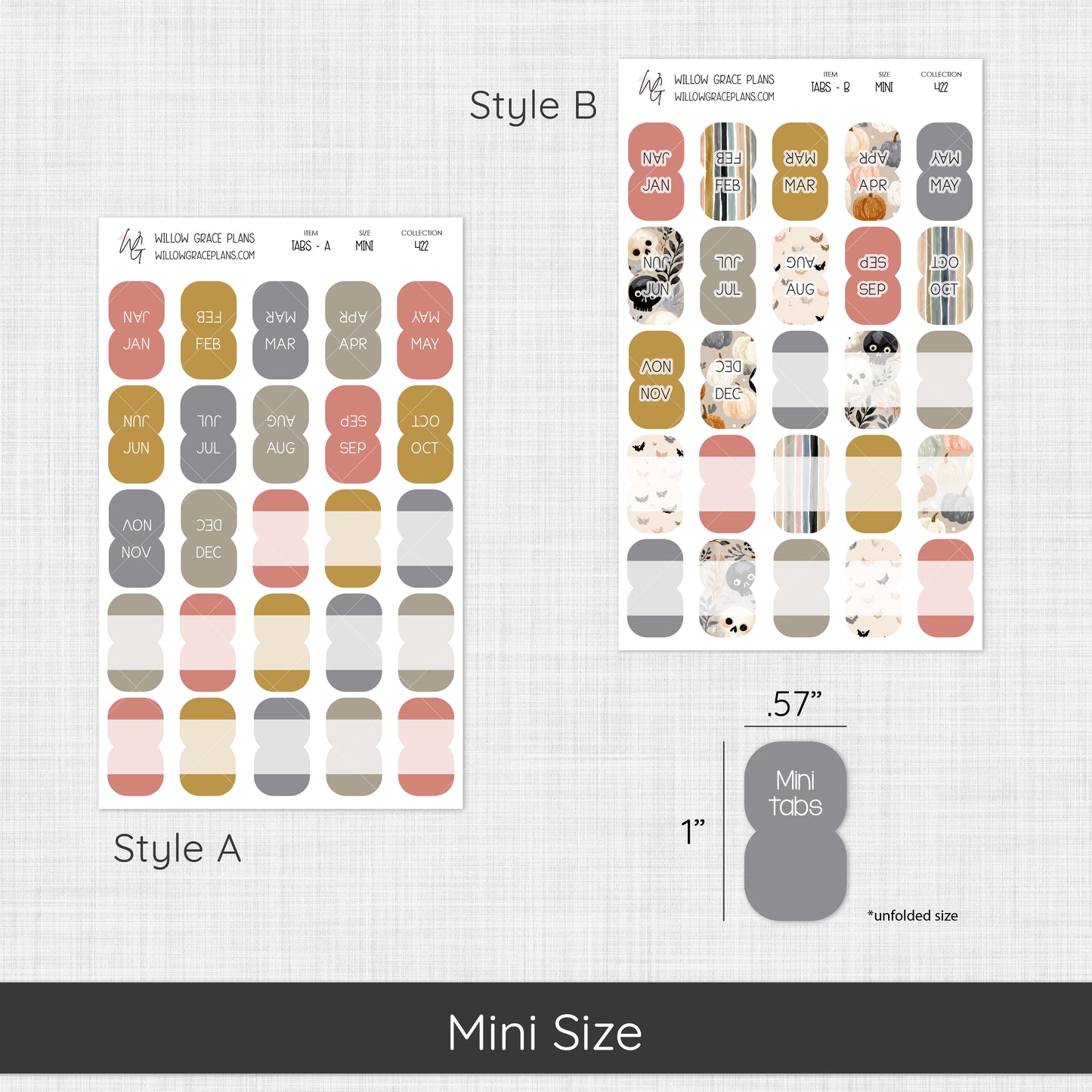 Monthly Sticker Tabs (422)