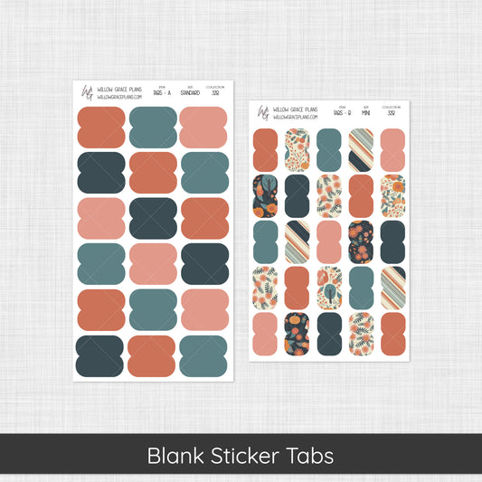 Blank Sticker Tabs | Foxy Forest (328)