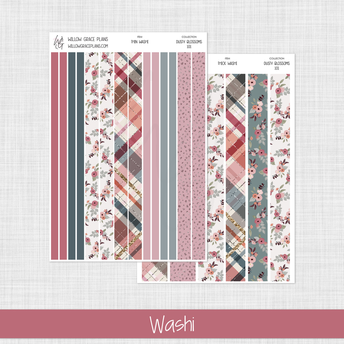 Washi Stickers | Dusty Blossoms (101)