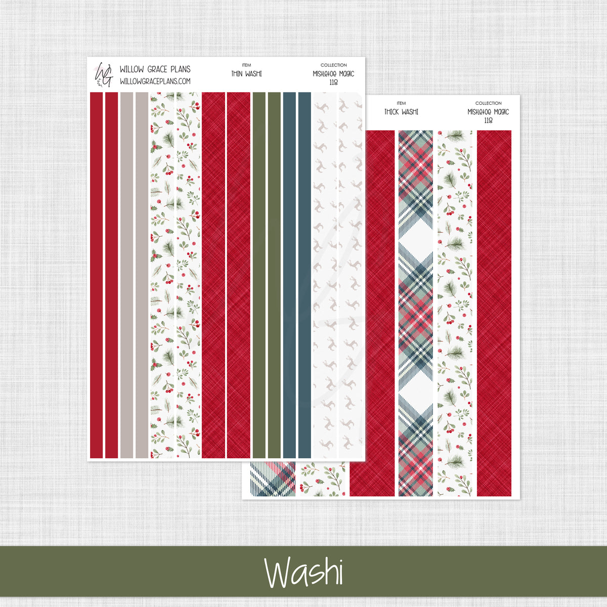Washi Stickers | Mistletoe Magic - December 2026