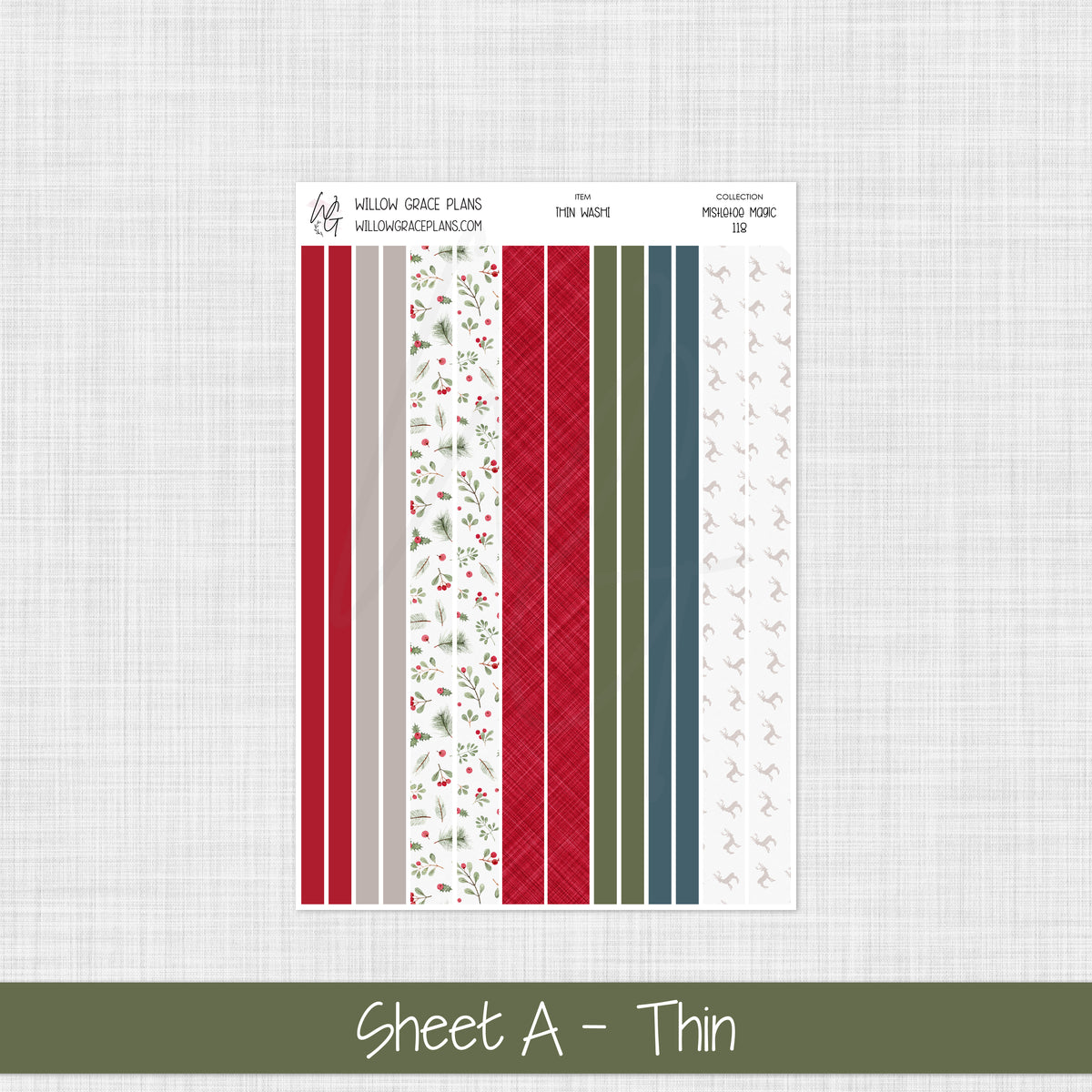 Washi Stickers | Mistletoe Magic - December 2026
