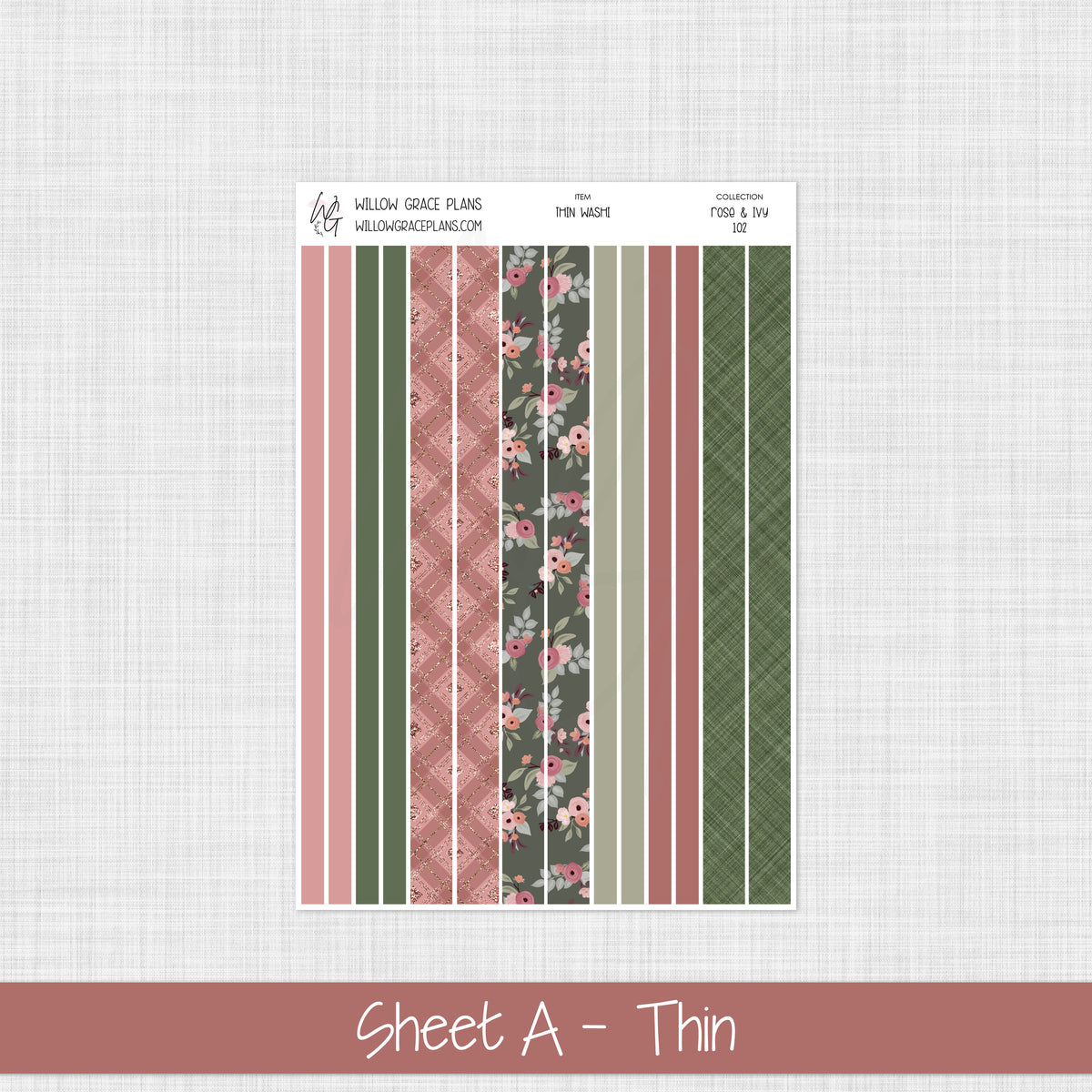 Washi Stickers | Rose & Ivy (102)