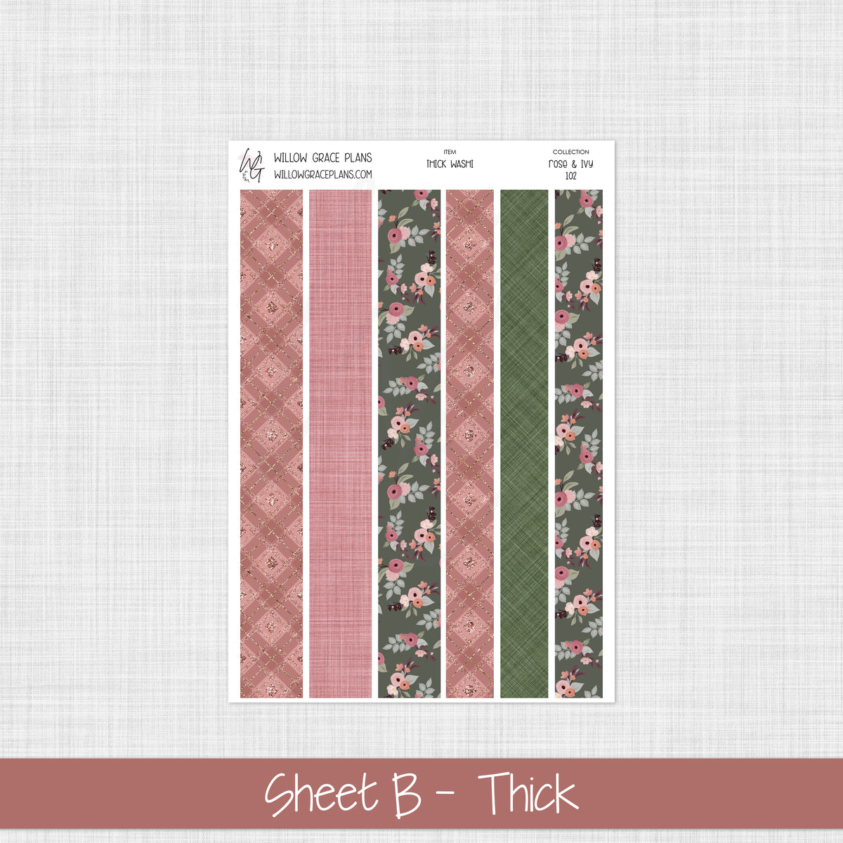 Washi Stickers | Rose & Ivy (102)