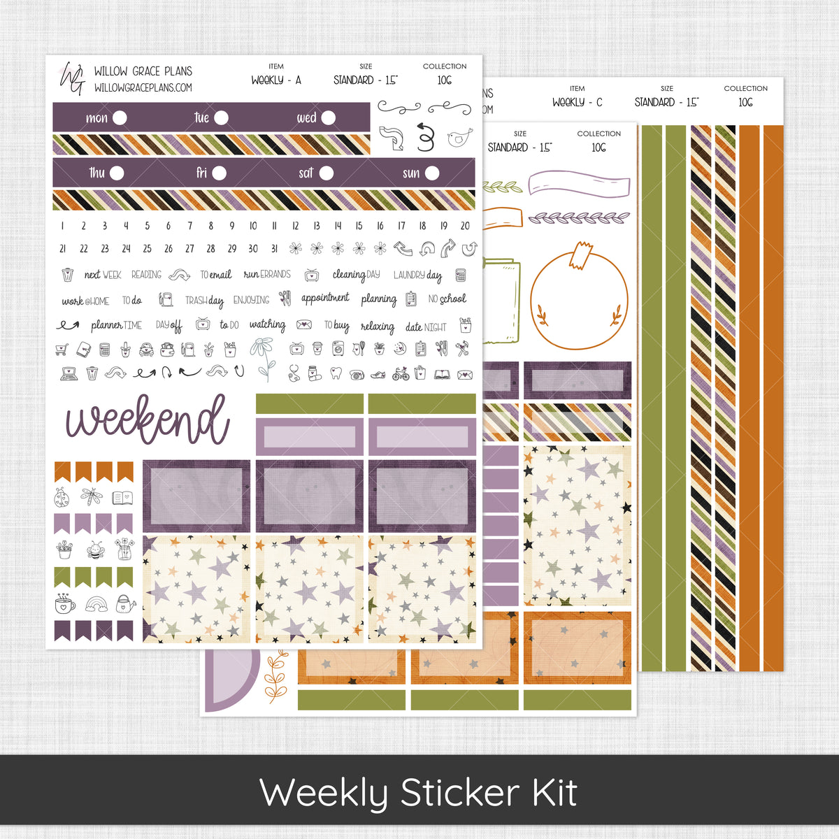 Weekly Sticker Kit | Not So Spooky (106)