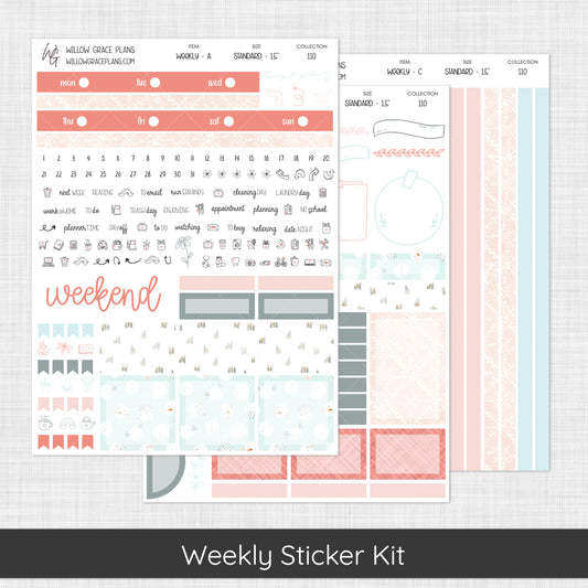 Weekly Sticker Kit | Winter Blush (110)