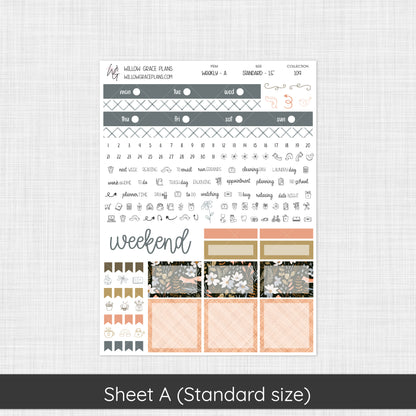 Weekly Sticker Kit | Midnight Meadow (109)