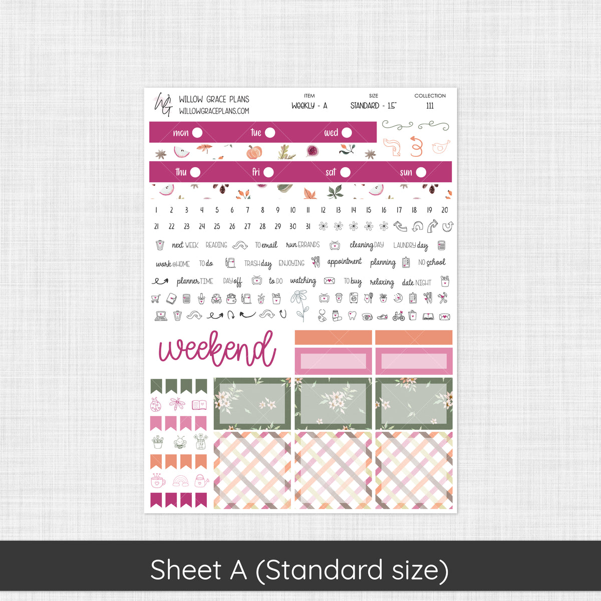 Weekly Sticker Kit | Changing Seasons (111)