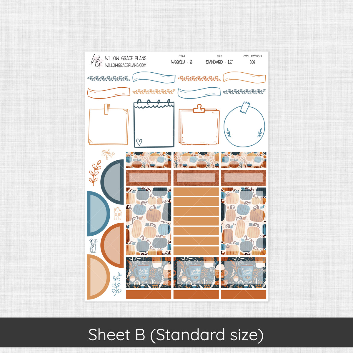 Weekly Sticker Kit | Pumpkin Spice (102)