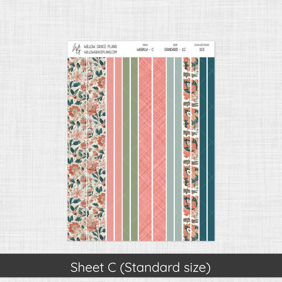 Weekly Sticker Kit | Coral Grove (103)
