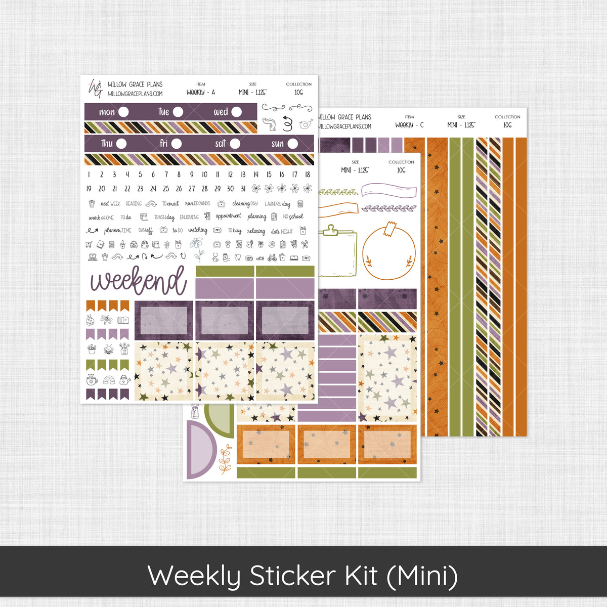 Weekly Sticker Kit | Not So Spooky (106)