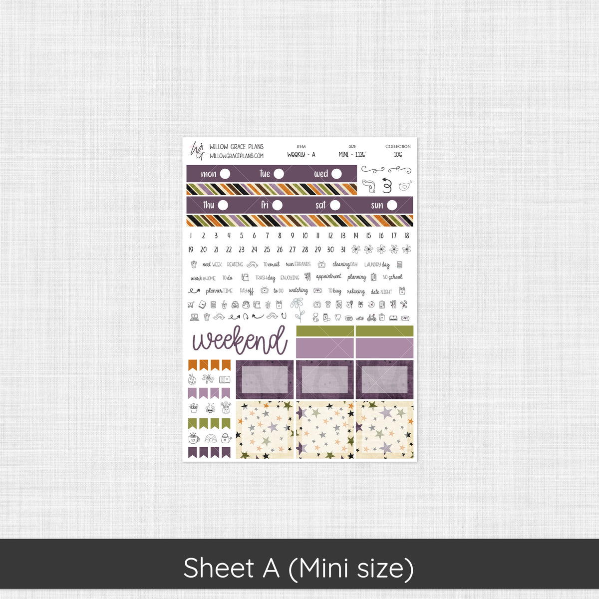Weekly Sticker Kit | Not So Spooky (106)