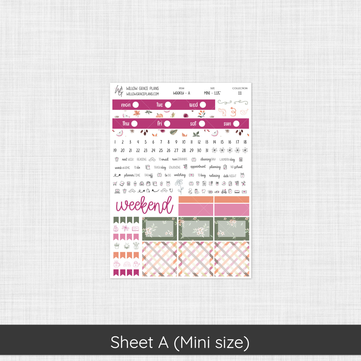 Weekly Sticker Kit | Changing Seasons (111)