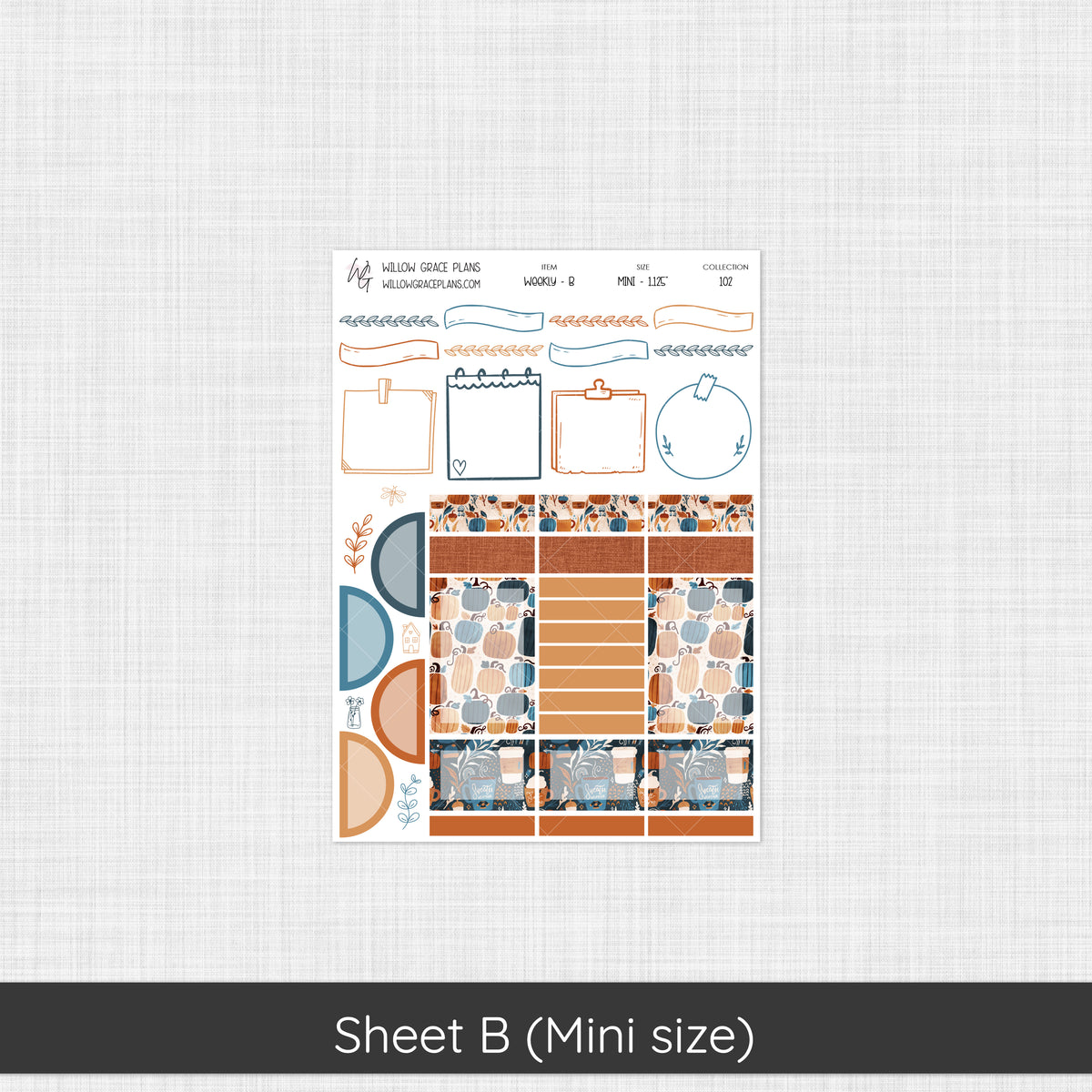 Weekly Sticker Kit | Pumpkin Spice (102)
