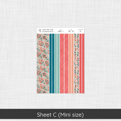 Weekly Sticker Kit | Aqua Bloom (104)